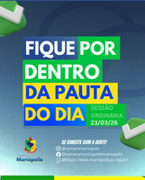 Pauta Sessão Ordinária 23/03